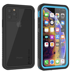 iPhone 12 Mini Waterproof Case, Punkcase [Extreme Series] Armor Cover W/ Built In Screen Protector [Light Blue]