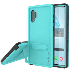 PunkCase Galaxy Note 10 Waterproof Case, [KickStud Series] Armor Cover [Teal]