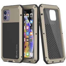 Load image into Gallery viewer, iPhone 11 Metal Case, Heavy Duty Military Grade Armor Cover [shock proof] Full Body Hard [Gold]
