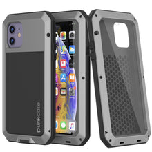 Load image into Gallery viewer, iPhone 11 Metal Case, Heavy Duty Military Grade Armor Cover [shock proof] Full Body Hard [Silver]
