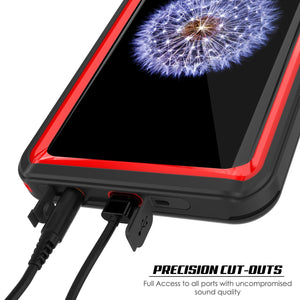 Galaxy S9 PLUS Waterproof Case, Punkcase [Extreme Series] [Slim Fit] Armor Cover [Red]