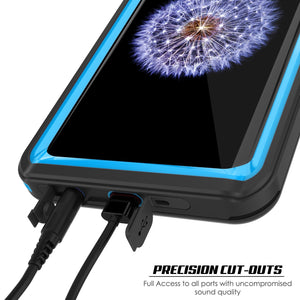 Galaxy S9 Waterproof Case, Punkcase [Extreme Series] [Slim Fit] Armor Cover [Light Blue]