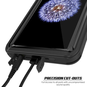 Galaxy S9 Waterproof Case, Punkcase [Extreme Series] [Slim Fit] Armor Cover [Black]