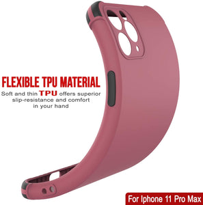 Punkcase Protective & Lightweight TPU Case [Sunshine Series] for iPhone 11 Pro Max [Rose]