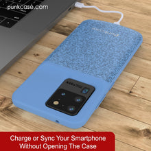 Load image into Gallery viewer, PunkJuice S20 Ultra Battery Case Patterned Blue - Fast Charging Power Juice Bank with 6000mAh
