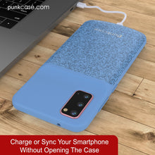 Load image into Gallery viewer, PunkJuice S20 Battery Case Patterned Blue - Fast Charging Power Juice Bank with 4800mAh
