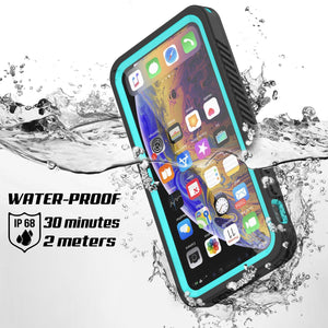 iPhone 12  Waterproof Case, Punkcase [Extreme Series] Armor Cover W/ Built In Screen Protector [Teal]