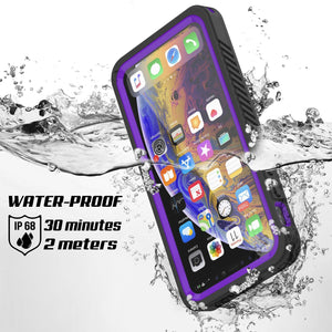 iPhone 12  Waterproof Case, Punkcase [Extreme Series] Armor Cover W/ Built In Screen Protector [Purple]