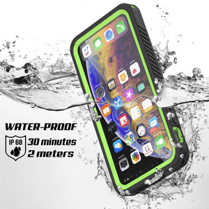 iPhone 12 Mini Waterproof Case, Punkcase [Extreme Series] Armor Cover W/ Built In Screen Protector [Light Green]