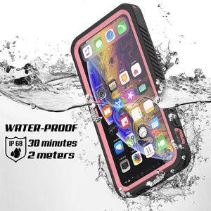 iPhone 12 Pro Waterproof Case, Punkcase [Extreme Series] Armor Cover W/ Built In Screen Protector [Pink]