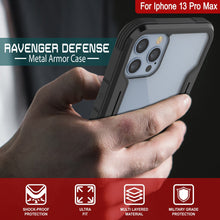 Load image into Gallery viewer, Punkcase iPhone 14 Pro Max Ravenger MAG Defense Case Protective Military Grade Multilayer Cover [Black]
