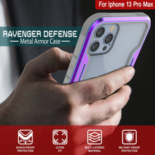 Load image into Gallery viewer, Punkcase iPhone 14 Pro Max Ravenger MAG Defense Case Protective Military Grade Multilayer Cover [Rainbow]

