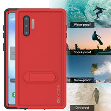 Load image into Gallery viewer, PunkCase Galaxy Note 10 Waterproof Case, [KickStud Series] Armor Cover [Red]

