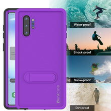 Load image into Gallery viewer, PunkCase Galaxy Note 10+ Plus Waterproof Case, [KickStud Series] Armor Cover [Purple]
