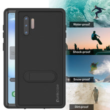 Load image into Gallery viewer, PunkCase Galaxy Note 10 Waterproof Case, [KickStud Series] Armor Cover [Black]
