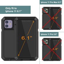 Load image into Gallery viewer, iPhone 11 Metal Case, Heavy Duty Military Grade Armor Cover [shock proof] Full Body Hard [Black]
