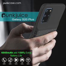 Load image into Gallery viewer, PunkJuice S20+ Plus Battery Case Patterned Black - Fast Charging Power Juice Bank with 6000mAh
