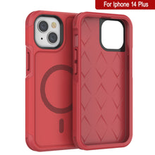 Load image into Gallery viewer, PunkCase iPhone 14 Plus Case, [Spartan 2.0 Series] Clear Rugged Heavy Duty Cover W/Built in Screen Protector [Red]
