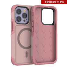 Load image into Gallery viewer, PunkCase iPhone 14 Pro Case, [Spartan 2.0 Series] Clear Rugged Heavy Duty Cover W/Built in Screen Protector [Pink]
