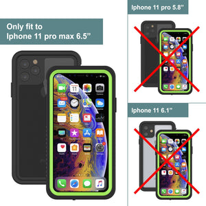 iPhone 12  Waterproof Case, Punkcase [Extreme Series] Armor Cover W/ Built In Screen Protector [Light Green]