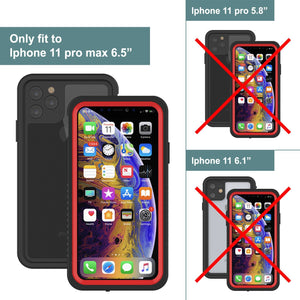 iPhone 12 Mini Waterproof Case, Punkcase [Extreme Series] Armor Cover W/ Built In Screen Protector [Red]