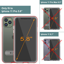 Load image into Gallery viewer, iPhone 11 Pro Case, PUNKcase [LUCID 3.0 Series] [Slim Fit] Armor Cover w/ Integrated Screen Protector [Red]
