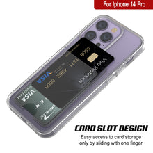 Load image into Gallery viewer, iPhone 14 Pro Card Holder Case [Crystal CardSlot Series] [Slim Fit]
