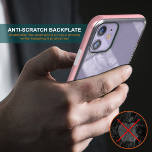 iPhone 12 Case, PUNKcase [LUCID 3.0 Series] [Slim Fit] Protective Cover w/ Integrated Screen Protector [Rose Gold]