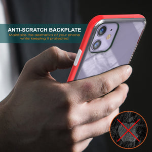 iPhone 12 Mini Case, PUNKcase [LUCID 3.0 Series] [Slim Fit] Protective Cover w/ Integrated Screen Protector [Red]