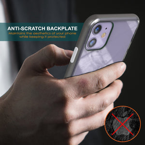 iPhone 12 Case, PUNKcase [LUCID 3.0 Series] [Slim Fit] Protective Cover w/ Integrated Screen Protector [Grey]