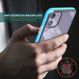 iPhone 12 Case, PUNKcase [LUCID 3.0 Series] [Slim Fit] Protective Cover w/ Integrated Screen Protector [Blue]