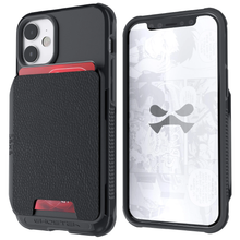 Load image into Gallery viewer, iPhone 12  - Magnetic Wallet Case with Card Holder [Black]
