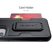 Load image into Gallery viewer, iPhone 12 Mini  - IRON ARMOR Belt Clip Holster Case with Stand and Card Holder [Matte Black]
