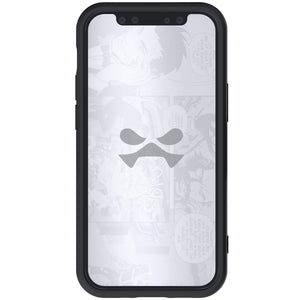 iPhone 12 Mini  - IRON ARMOR Belt Clip Holster Case with Stand and Card Holder [Matte Black]