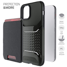 Load image into Gallery viewer, iPhone 12 Mini  - Magnetic Wallet Case with Card Holder [Black]
