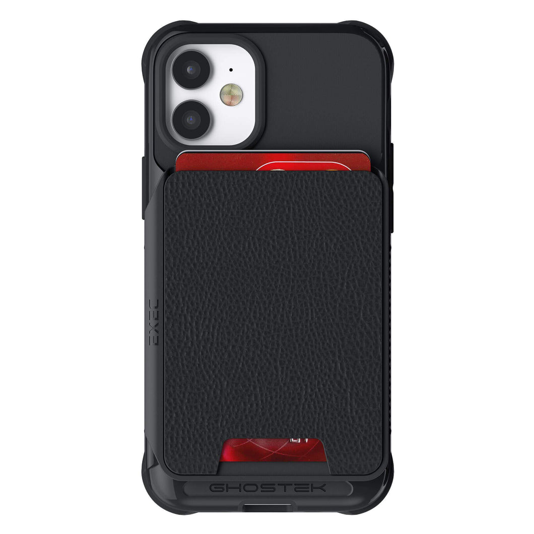 iPhone 12 Mini  - Magnetic Wallet Case with Card Holder [Black]