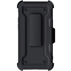 iPhone 12 Pro  - IRON ARMOR Belt Clip Holster Case with Stand and Card Holder [Matte Black]