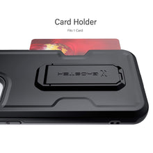 Load image into Gallery viewer, iPhone 12 Pro  - IRON ARMOR Belt Clip Holster Case with Stand and Card Holder [Matte Black]
