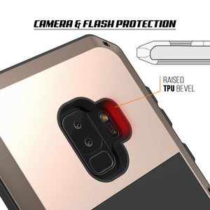 Galaxy S9 Plus Metal Case, Heavy Duty Military Grade Rugged Armor Cover [Gold]