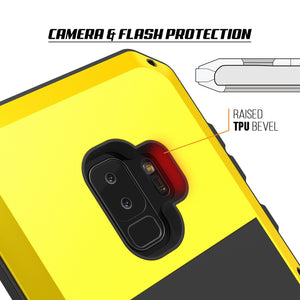 Galaxy S9 Plus Metal Case, Heavy Duty Military Grade Rugged Armor Cover [Neon]