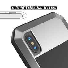 Load image into Gallery viewer, iPhone XS Max Metal Case, Heavy Duty Military Grade Armor Cover [shock proof] Full Body Hard [Silver]
