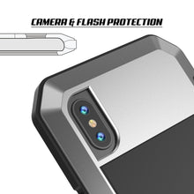 Load image into Gallery viewer, iPhone XR Metal Case, Heavy Duty Military Grade Armor Cover [shock proof] Full Body Hard [Silver]
