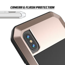 Load image into Gallery viewer, iPhone XS Max Metal Case, Heavy Duty Military Grade Armor Cover [shock proof] Full Body Hard [Gold]

