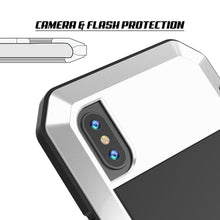 Load image into Gallery viewer, iPhone XR Metal Case, Heavy Duty Military Grade Armor Cover [shock proof] Full Body Hard [White]
