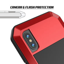 Load image into Gallery viewer, iPhone XR Metal Case, Heavy Duty Military Grade Armor Cover [shock proof] Full Body Hard [Red]
