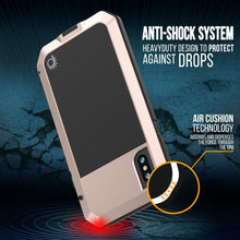 Load image into Gallery viewer, iPhone XS Max Metal Case, Heavy Duty Military Grade Armor Cover [shock proof] Full Body Hard [Gold]
