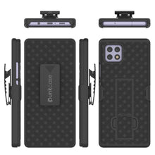 Load image into Gallery viewer, Punkcase Galaxy A22 5G Case With Screen Protector, Holster Belt Clip [Black]
