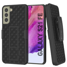 Load image into Gallery viewer, Punkcase Galaxy S21 FE Case With Screen Protector, Holster Belt Clip [Black]
