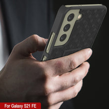 Load image into Gallery viewer, Punkcase Galaxy S21 FE Case With Screen Protector, Holster Belt Clip [Black]
