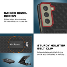 Load image into Gallery viewer, Punkcase Galaxy S21 FE Case With Screen Protector, Holster Belt Clip [Black]
